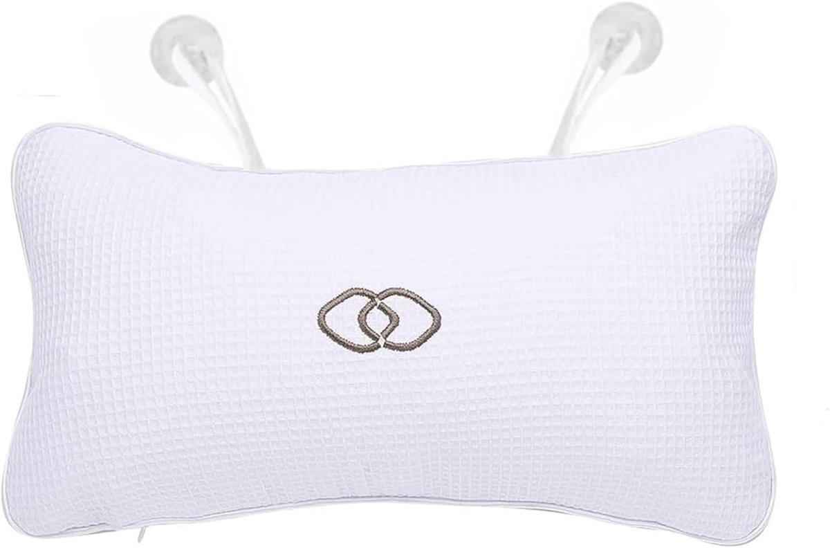 Antislip badkussen - opblaasbaar - hoofd nek rug schouders ondersteuning - ontspanning voor thuis spa - ShopVlot