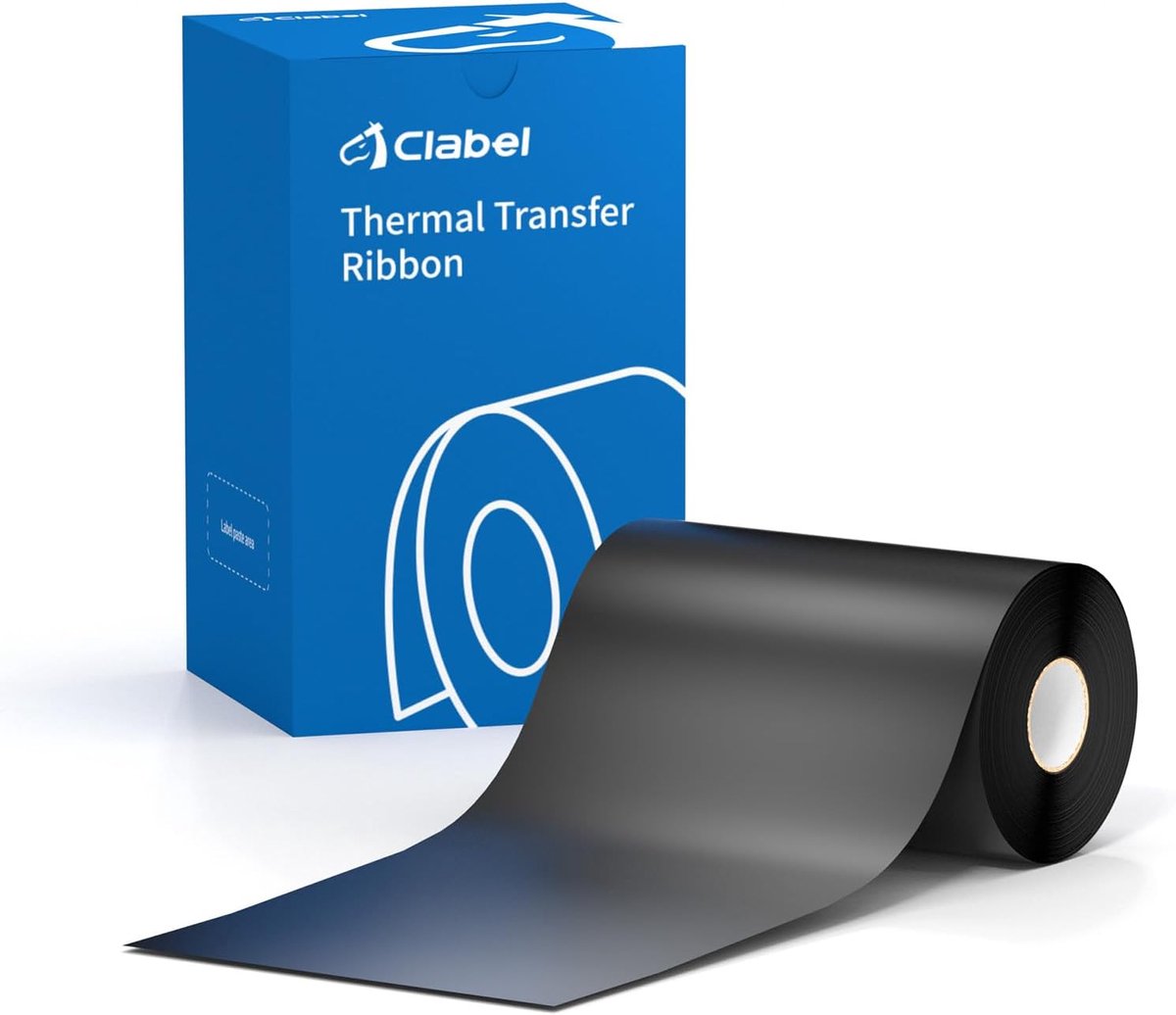 Thermo-kleurlint 100 mm x 300 m - zwart - vervangend voor X1 labelprinters - waterdicht en duurzaam - ShopVlot