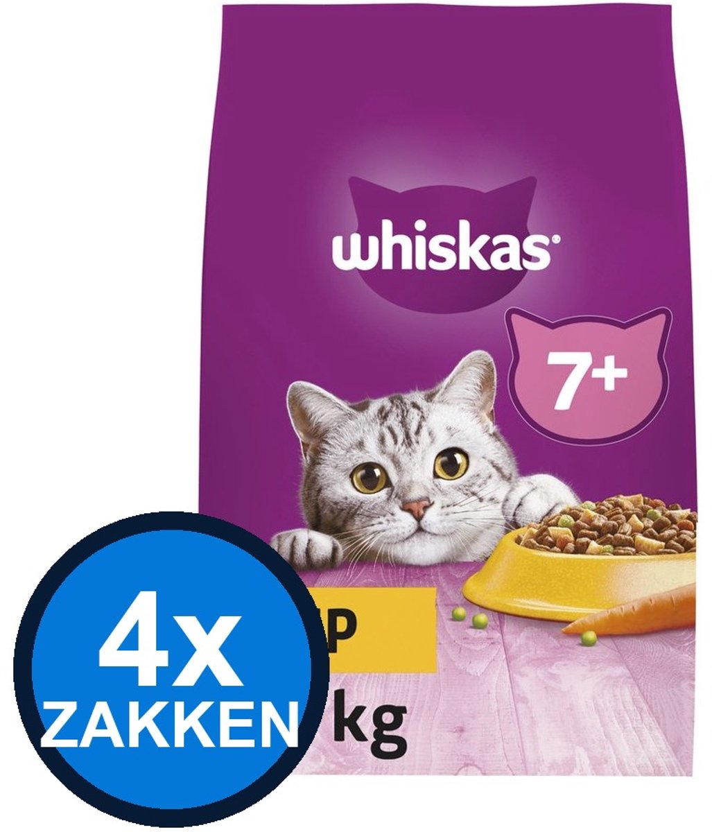 Whiskas Whiskas - 7+ Droog Senior Kip - Kattenvoer Droogvoer - 1.9 kg
