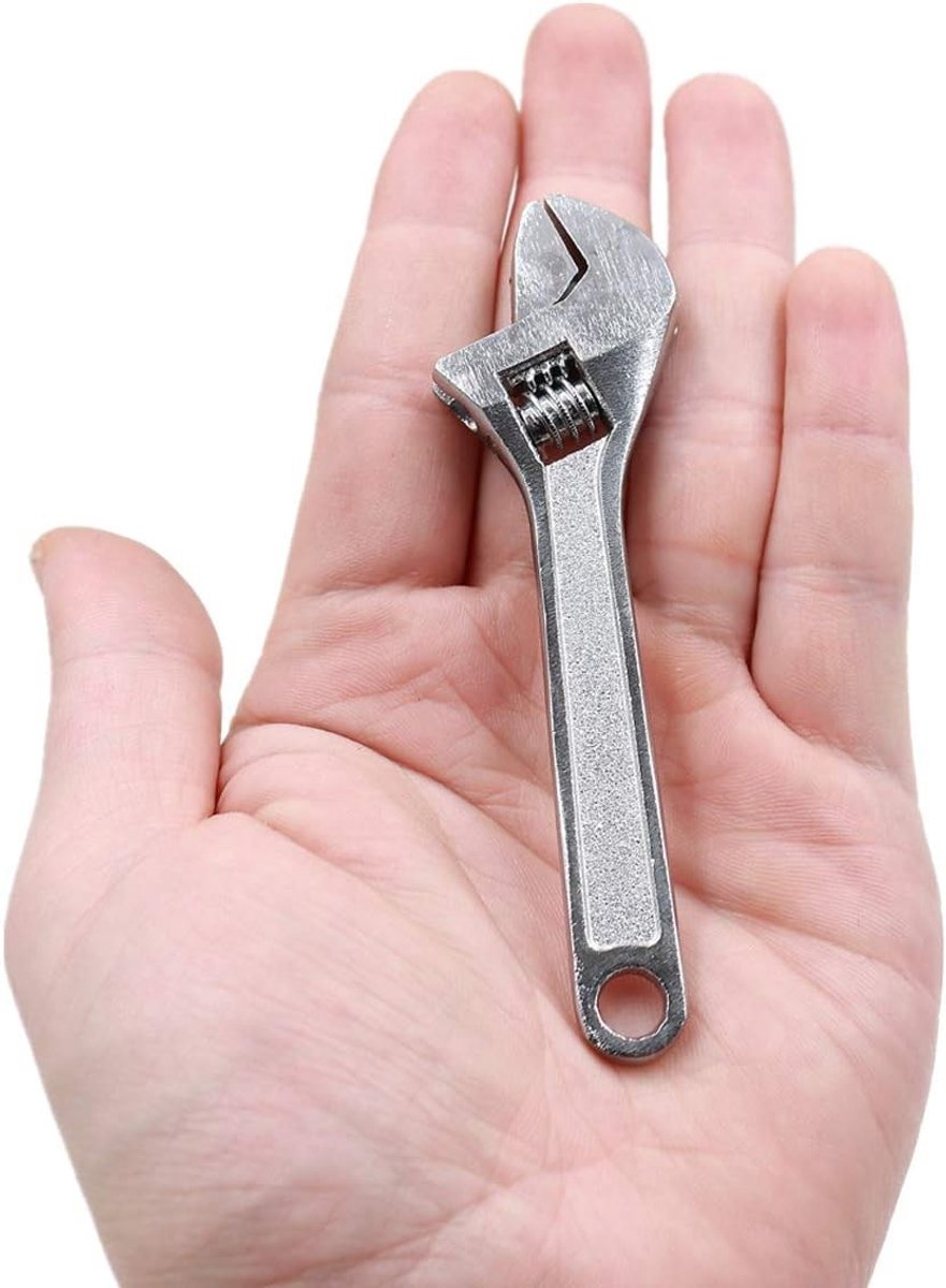 Verstelbare Mini Steeksleutel van 4 Inch - Compacte Stalen Sleutel voor Bakken, Industrie en Auto Reparatie