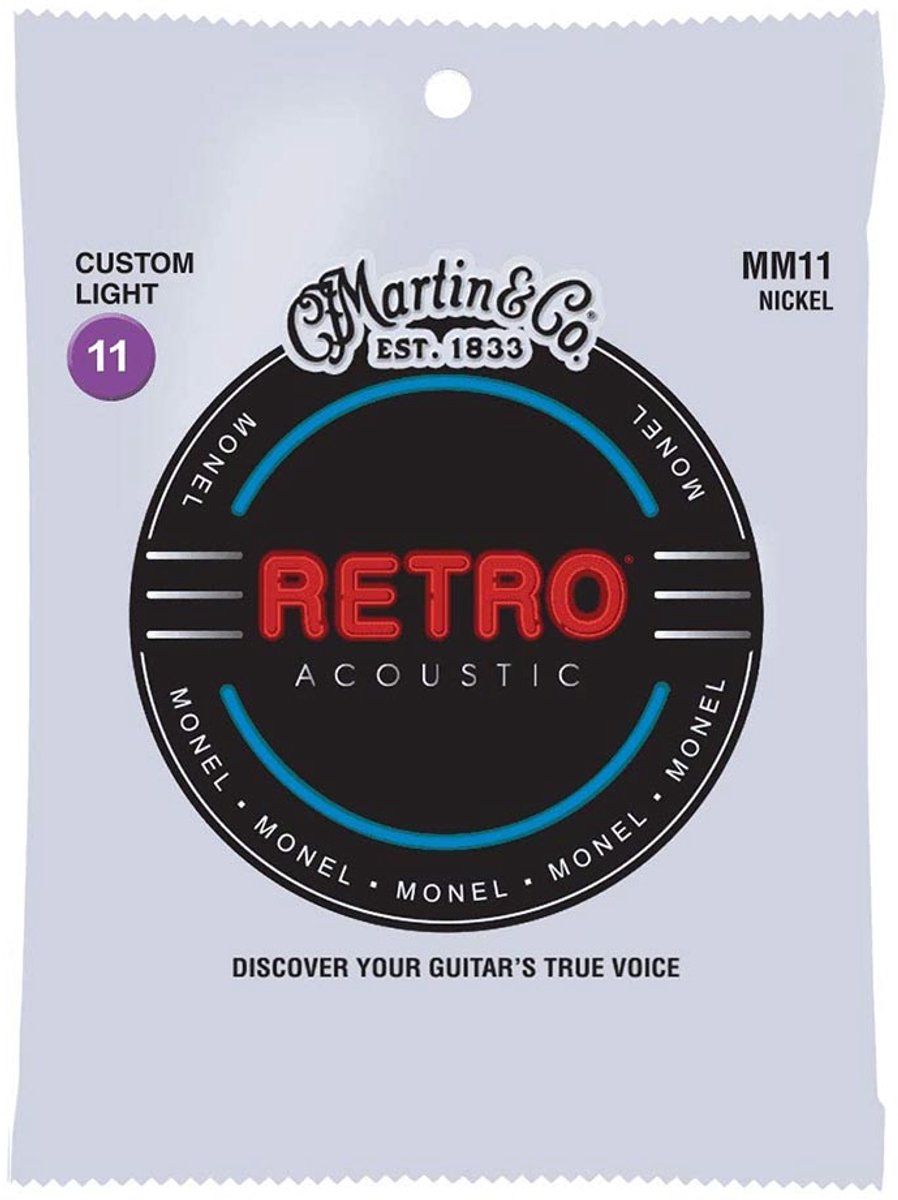 Martin Retro MM11 - Monel verzilverde .011 snarenset voor western gitaar