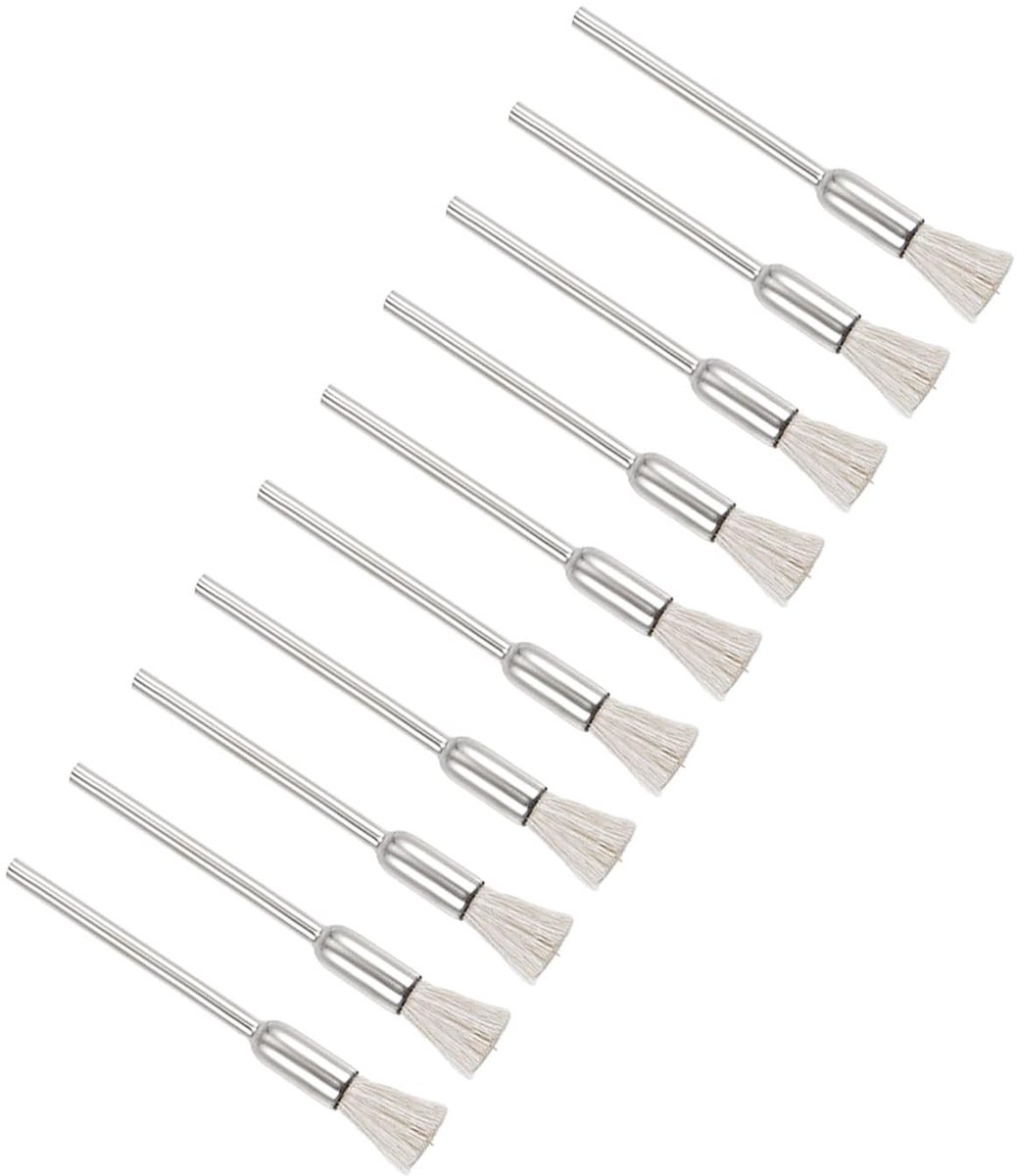 Mini Schuurborstel met Nylon 5mm Diameter en 9mm Dikte - Polijstset voor Draaigereedschap, 10 Stuks