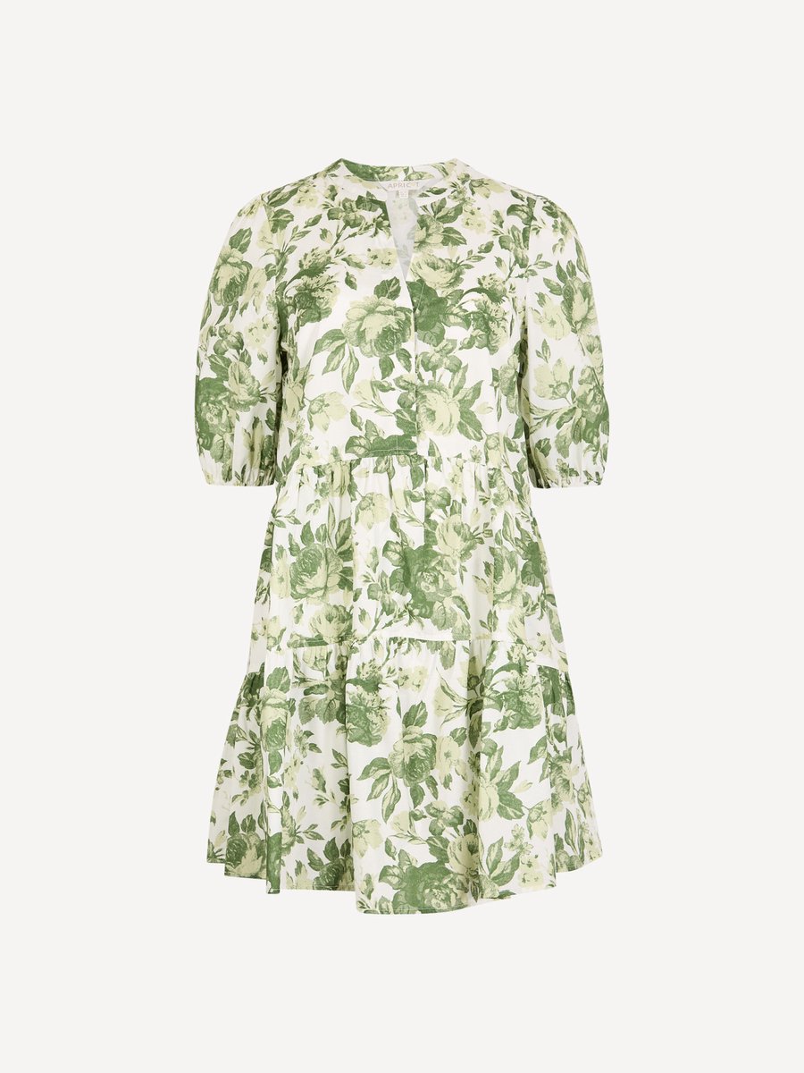 Katoenen mini-jurk met bloemenprint