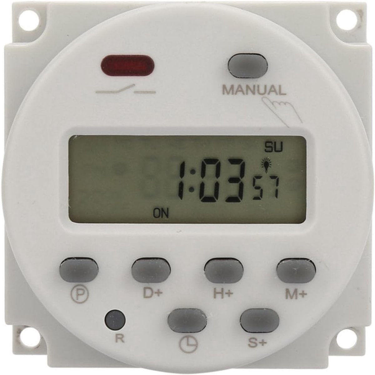 Programmeertimer voor Paneel- en Wandmontage, Handmatig/Automatisch voor Huishoudelijke Apparaten en Doe-Het-Zelf Projecten