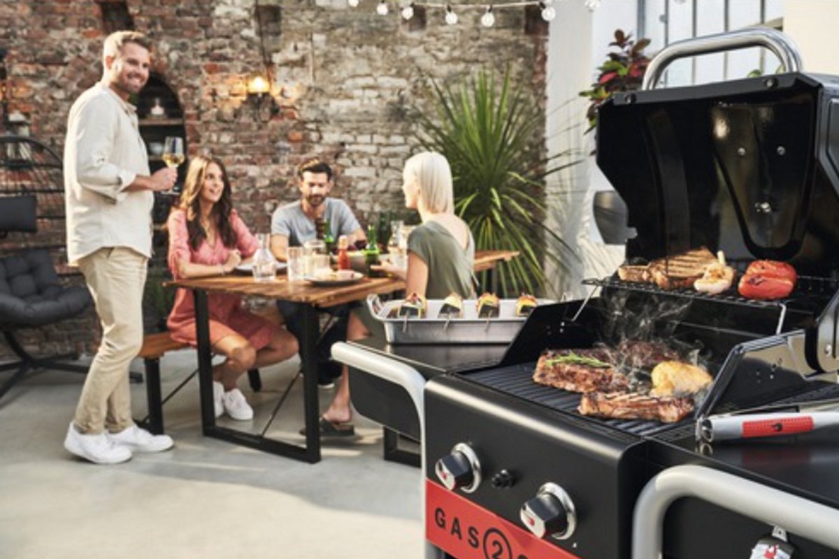 Char-Broil Gas2Coal 2.0 210 Hybrid BBQ – Gasbarbecue & Houtskoolbarbecue – 2 Branders – TRU-Infrared – Zwart – foto 5