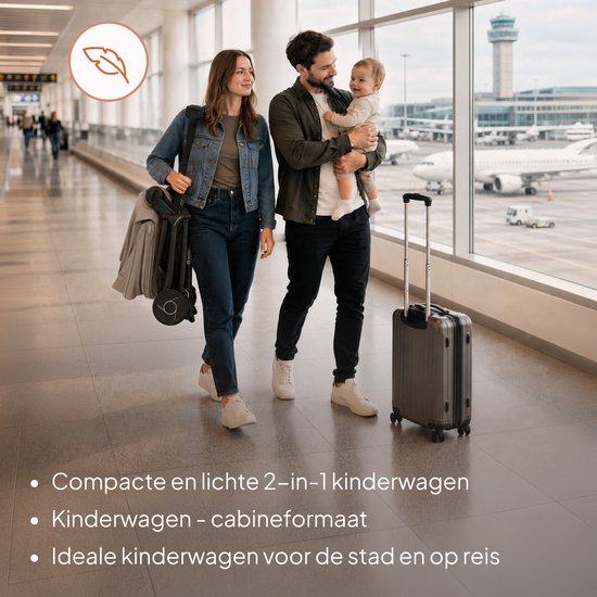 Lionelo Sia Flex Buggy & Kinderwagen - Cabinewagen - Reiswieg & Wandelwagen - Ultralicht 6,1 kg - Compact Inklapbaar - 3D Ventilatie - AiryDots Matras - Eénhandsbediening - Incl. Accessoires van LIONELO — afbeelding 4