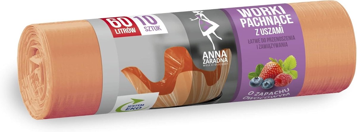 Vuilniszakken met oren - Gerecycled Folie - 60 Liter - 10 Stuks - Voor Huishoudelijk Gebruik