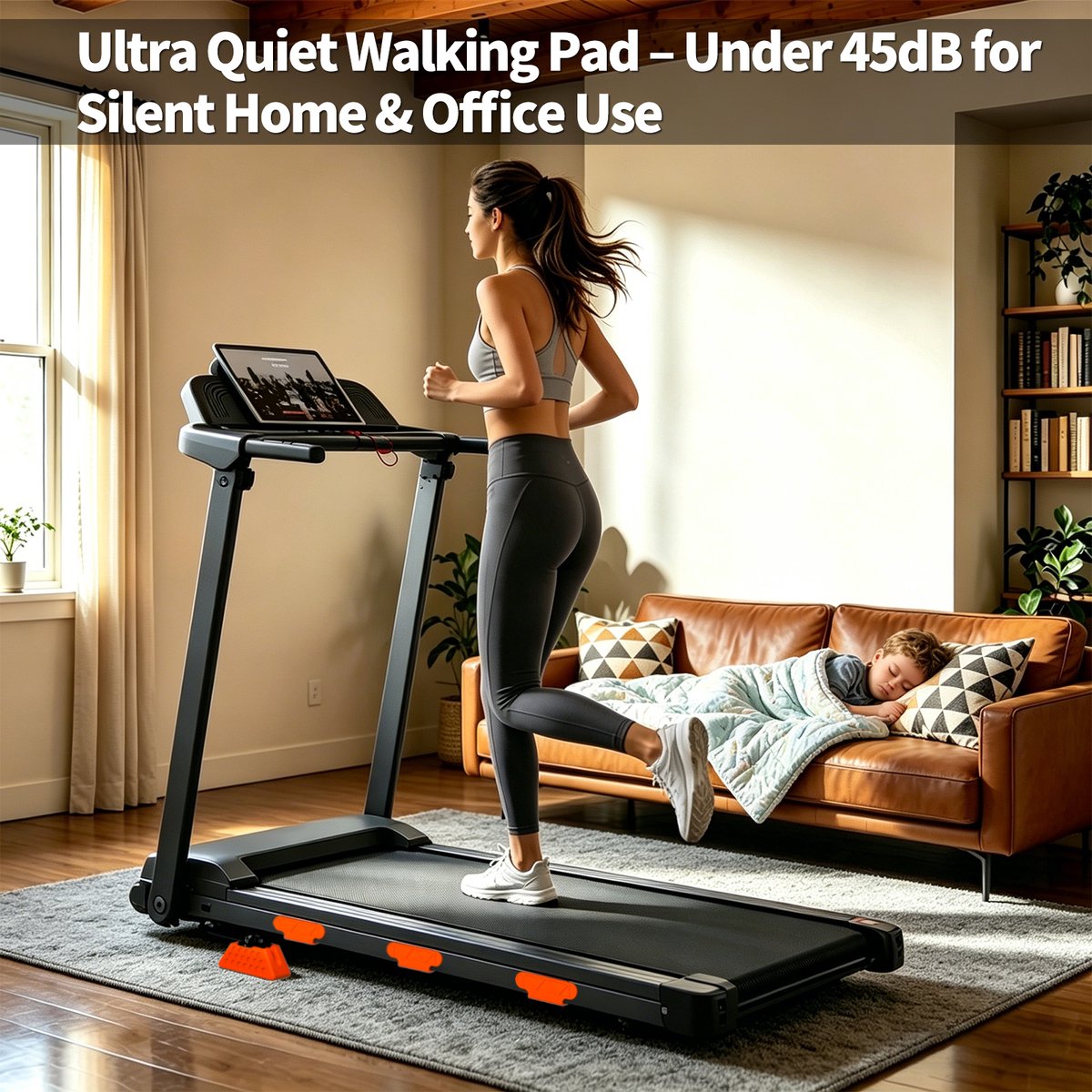Opvouwbare loopband voor thuisgebruik, 12 km/u, loopvlak met handmatig instelbare helling in 3 standen, 3,0 pk motor, led-display, maximaal 159 kg draagvermogen, loopband voor wandelen, joggen en hardlopen.