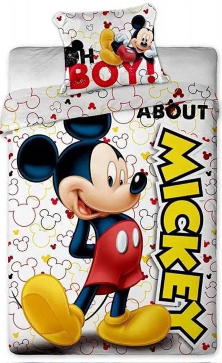 Disney Mickey Mouse Mad About dekbedovertrek 140 x 200 cm