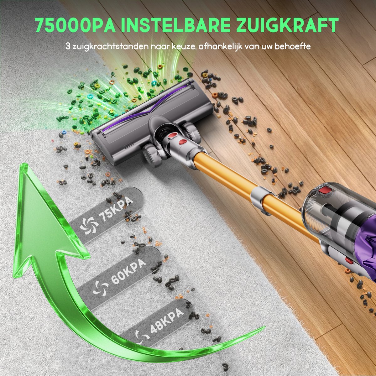 Hiaonyx Steelstofzuiger - Steelstofzuiger Draadloos -75000pa - afbeelding 3