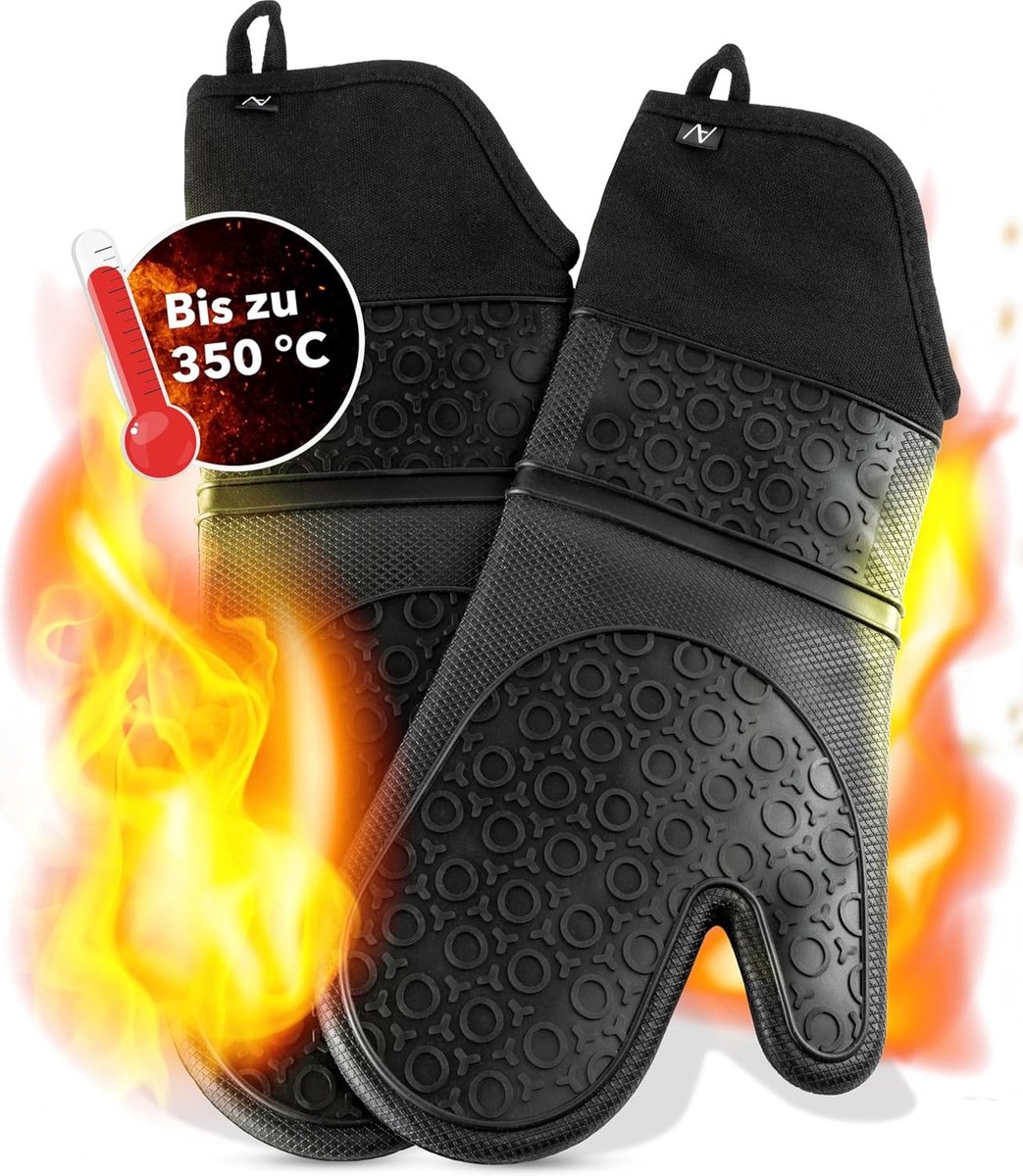 Ovenhandschoenen - Siliconen - Hittebestendig tot 350°C - Antislip - Voor Koken en Bakken