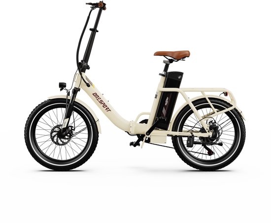ONESPORT-Opvouwbare elektrische fiets-816Wh grote batterij-120 km ondersteuning-250W stille motor-40Nm koppel-20x3.0 inch banden-schijfrem-vering-bluetooth-connectie-weiß van ONESPORT — afbeelding 2