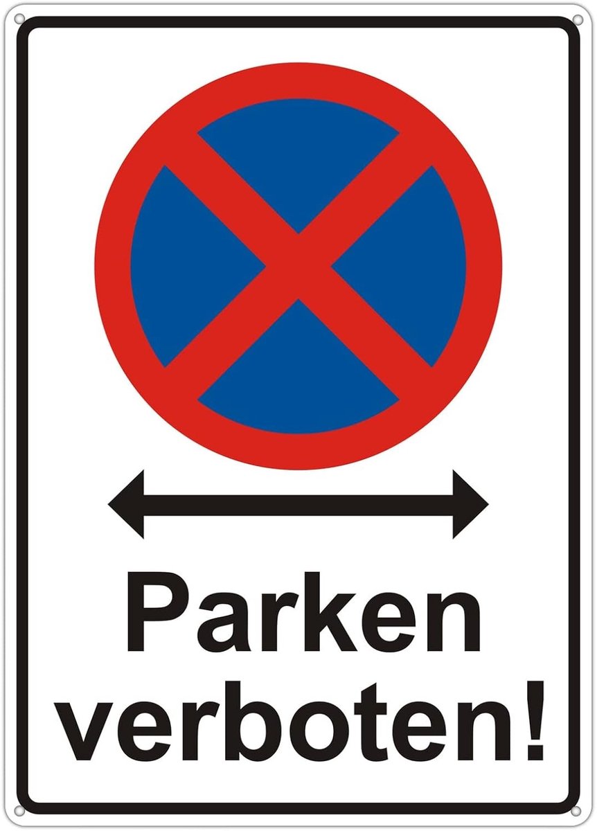 Parkeerbord - Aluminium - Weerbestendig - UV-bestendig - Voor Thuis en Bedrijf