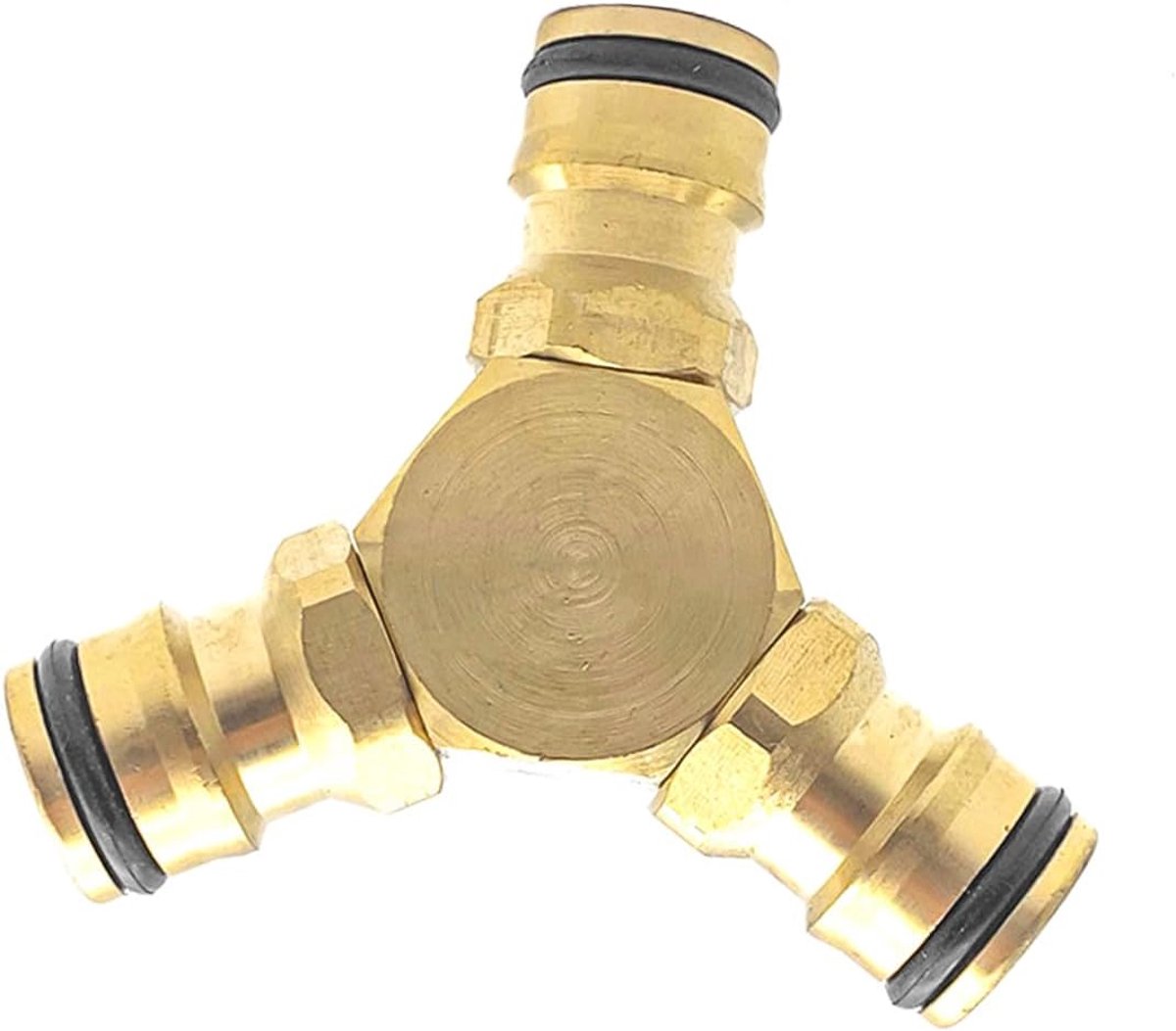 SnelShoppen - Y-Splitter Tuinslang Splitter 3 Weg Messing Tuinslang Snelle Koppeling voor Tuinbewatering en Aansluiting van Tuinaccessoires