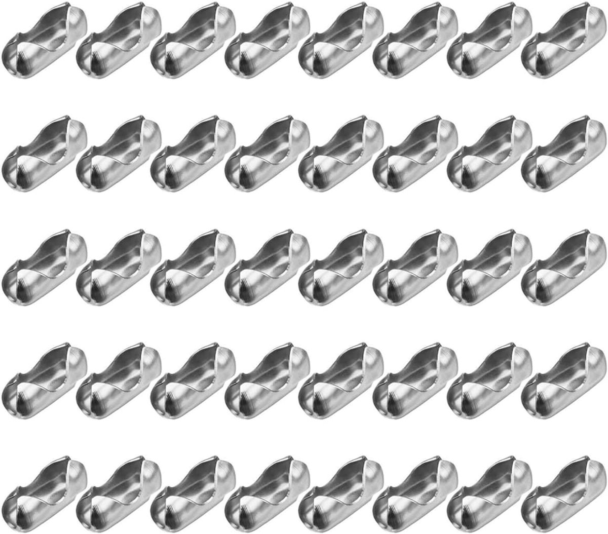 SnelShoppen - 40 stuks Roller Blind Chain Connector Clips Vervangclips voor Verticale Rolgordijnen - RVS - Eenvoudig te Gebruiken - Voor Blinds en Koo