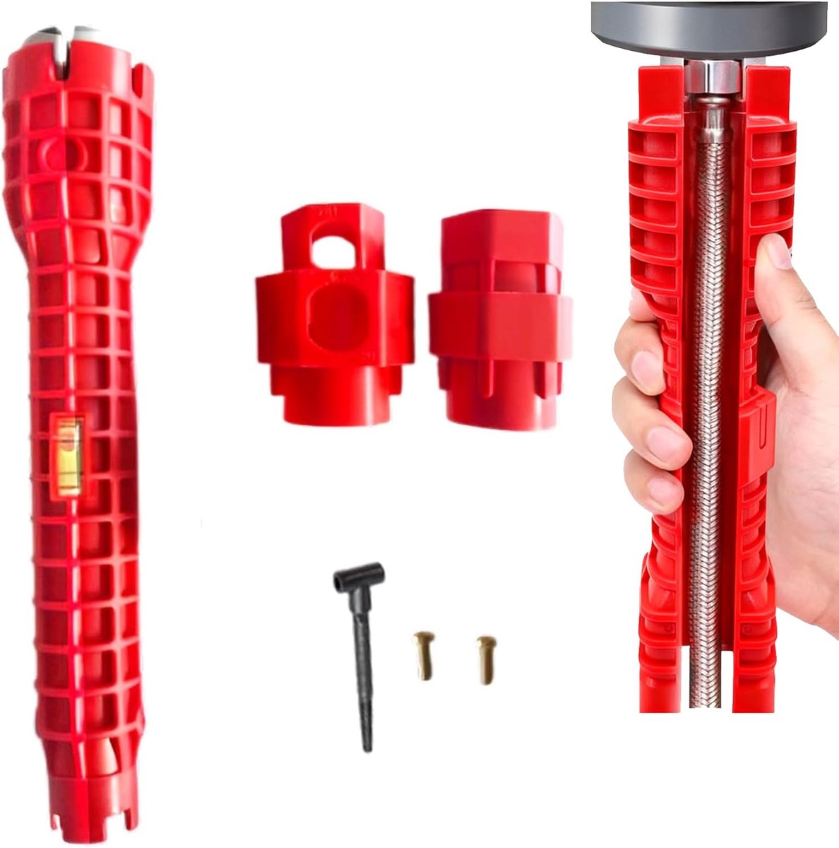 SnelShoppen - 14 in 1 Kraan en Wastafel Installatie Gereedschap, Multifunctionele Moer Sleutel Set, Voor Toilet, Wastafel, Badkamer en Keuken