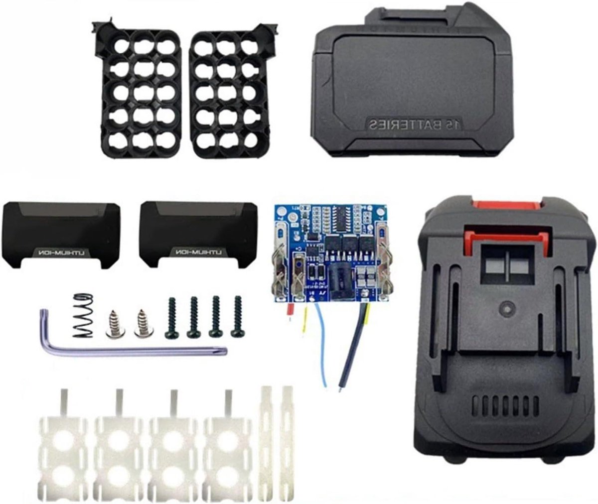 Batterijbox Elektrisch Gereedschap - Accubak Opbergdoos - Werkplaats Organisatie - Robuuste Kunststof Constructie - 10 x 8 x 7 cm