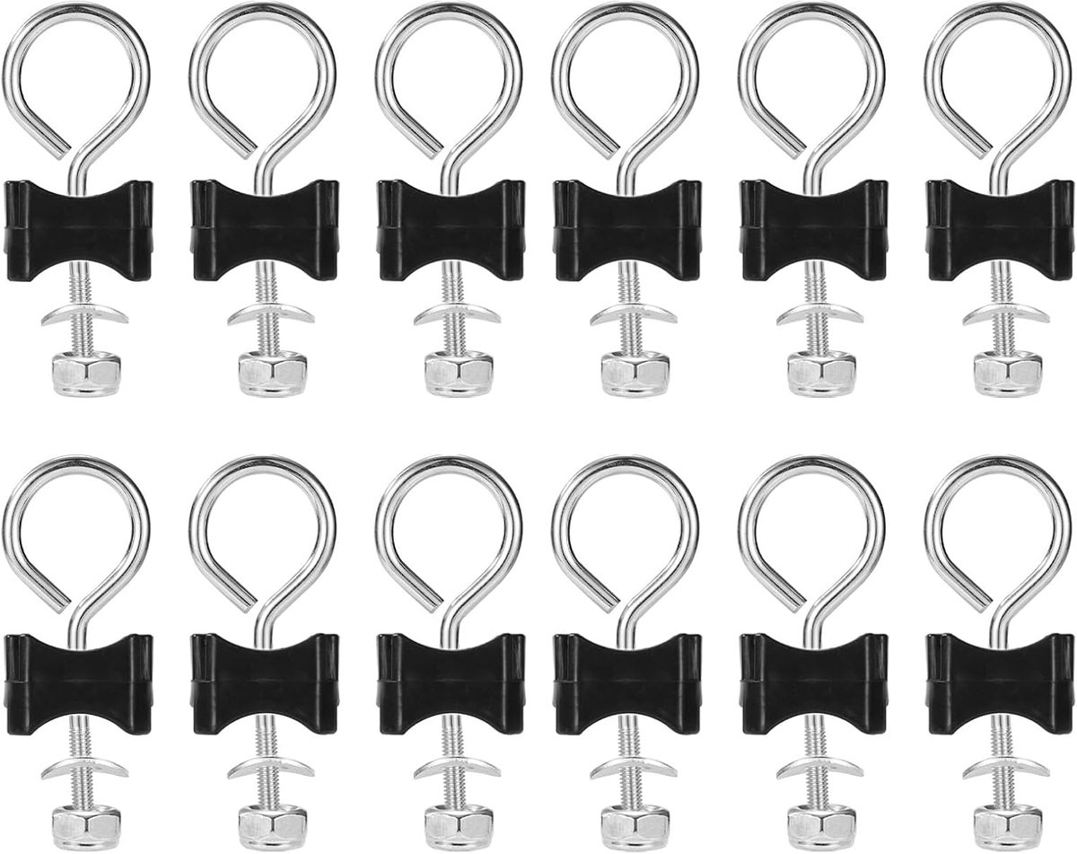 SnelShoppen - Trampoline Schroeven en Moeren, 6mm Draad Rond, Vervangingsonderdelen voor Stabiliteit, Inclusief Metalen en Plastic Ringetjes, Ideaal v