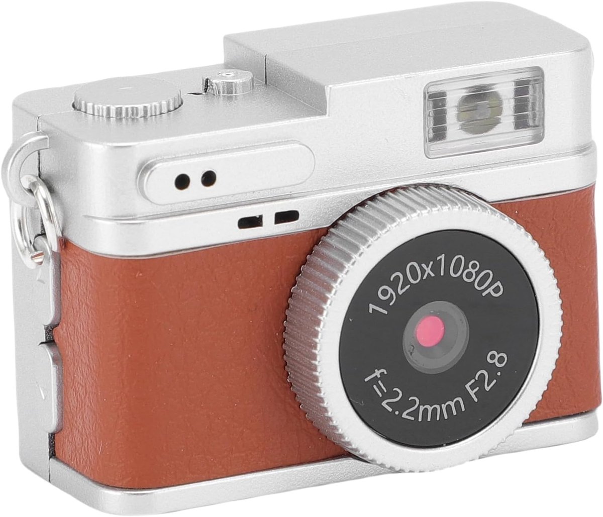 SnelShoppen - Kleine Retro Digitale Camera, 1080p FHD, 0.96 Inch Kleuren Scherm, Mini Sleutelhanger Camera met Flitser, 4 Filters, Draagbaar voor Reiz