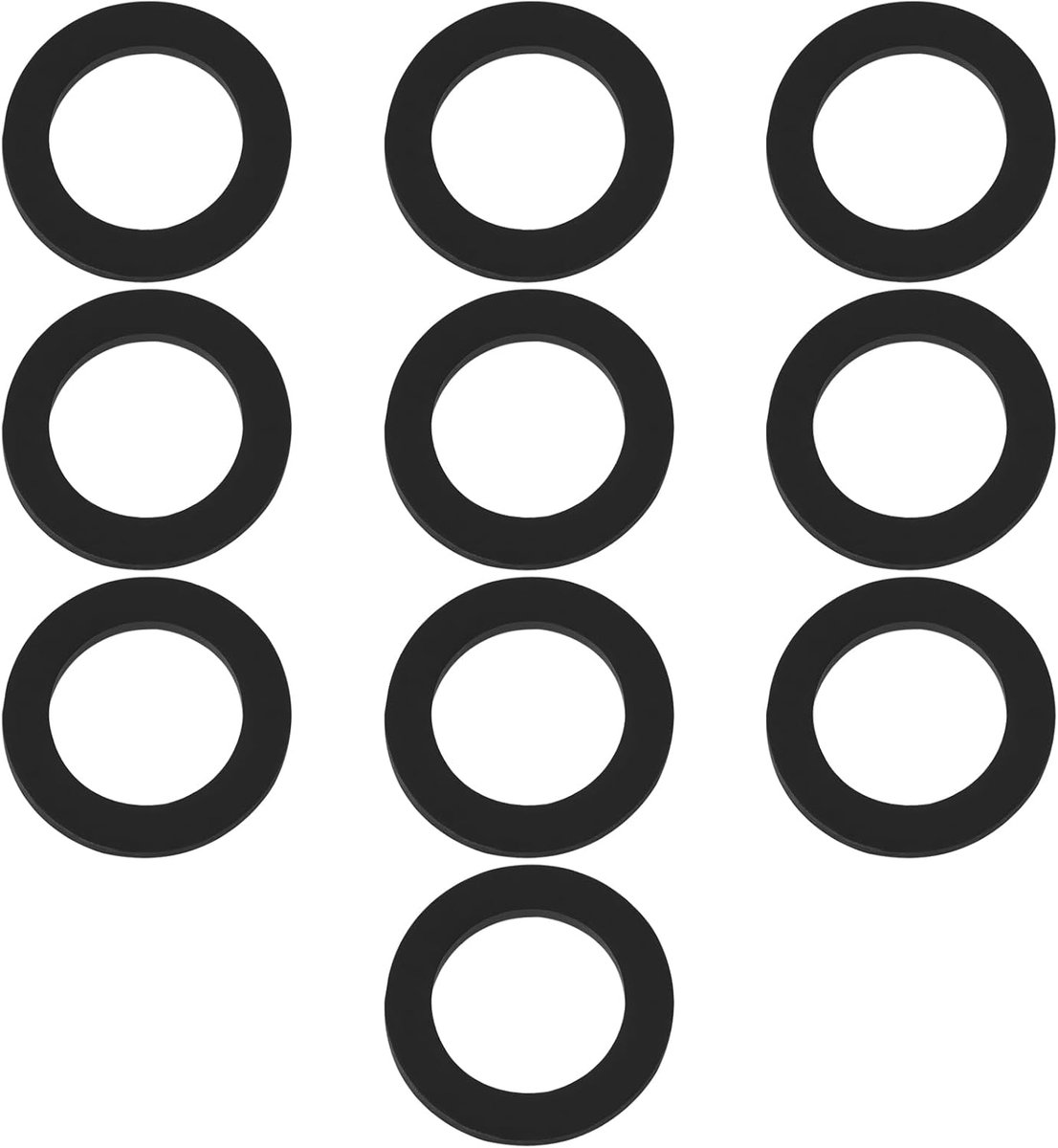 SnelShoppen - 10 Stuks Kranen Wasmachine 18x12x2mm Geschikt voor Badkamerkranen - Rubber voor Duurzaamheid - Eenvoudige Installatie