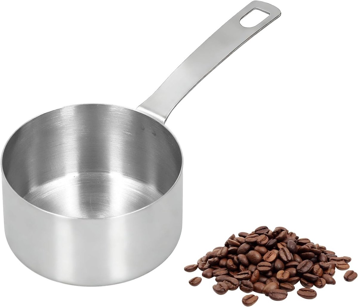 SnelShoppen - RVS Maatbeker en Maatlepel Set voor Keuken - 1 Cup, 1/4, 1/3, 1/2, 3/4 Cup - Perfect voor Koken en Bakken - Duurzaam en Veilig Materiale