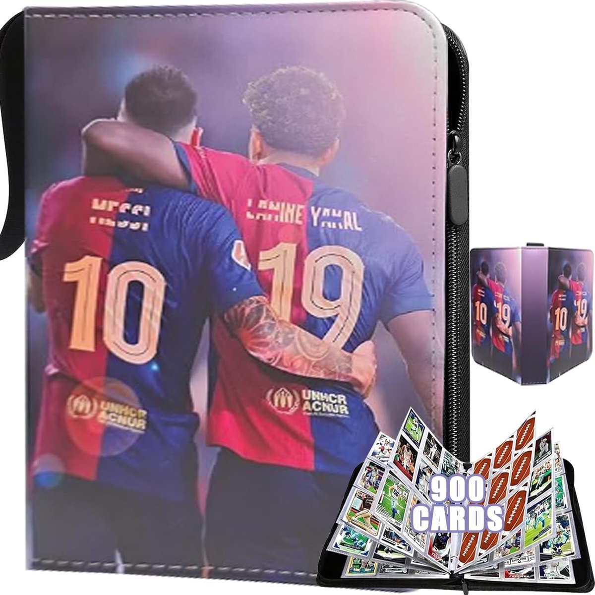 Voetbalkaarten Verzamelalbum - Zwart - 50 pagina's - Waterdicht PU-materiaal - Voor Verzamelaars
