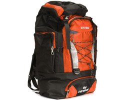 SnelShoppen - 80L Waterdichte Cargo Rugzak - Outdoor Hiking Camping Reistas - Perfect voor Reizen - Oranje - Hoogwaardige Kwaliteit