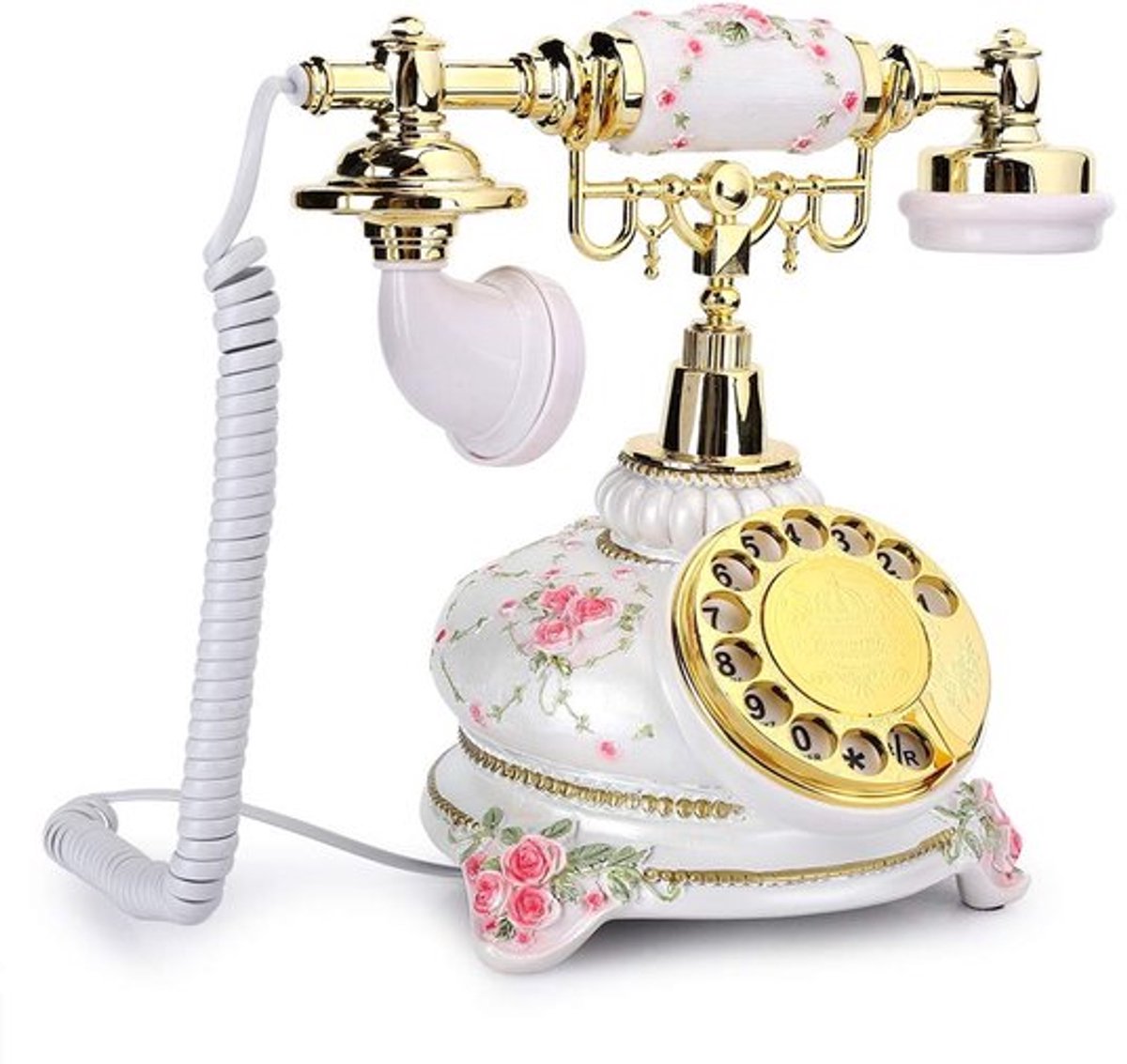 Vaste Telefoon Retro Luxe - Antieke Telefoon - Draaibare Handset - Vintage Telefoon - Decoratie - Hoogwaardige Kwaliteit