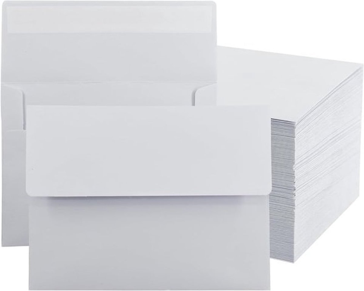 150 Stuks A2 Uitnodigingen Enveloppen voor 4.25x5.5 Groetkaarten, Zelfklevend en Witte Enveloppen voor Bruiloft en Feestuitnodigingen