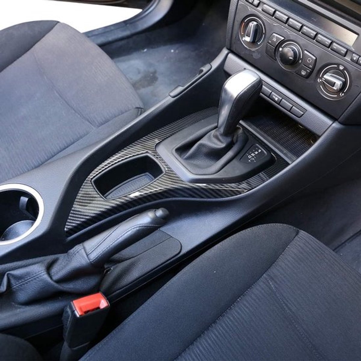Carbon Fiber Stijl ABS Auto Interieur Center Console Gear Shift Paneel Cover Trim voor X1 E84 (2013-2015) - Luxe Auto Accessoire, Interieur Upgrade, Stijlvolle Bescherming
