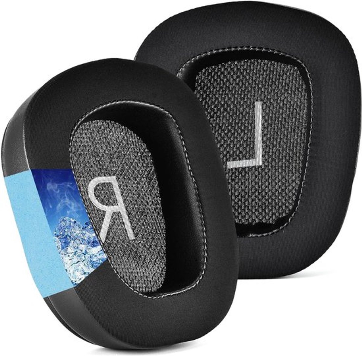 Vervangende oorkussens voor Logitech G933 G633 G533 Hoofdtelefoon - Zwart, gemaakt van koelende gel, ijszijde en traagschuim voor optimaal comfort en geluidsisolatie