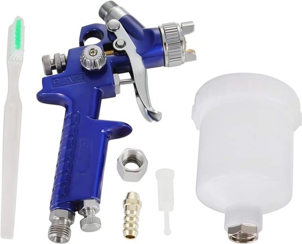 Professionele HVLP Spuitpistool Set voor Autolak met 1mm Mondstuk - Ideaal voor Schilderwerk en Verfprojecten