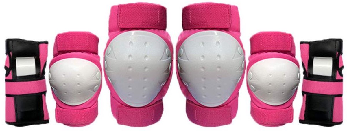 Beschermende Set Kinderen - Valbescherming Set - Buitensporten - Impactbestendig Materiaal - 6 Delig - Roze