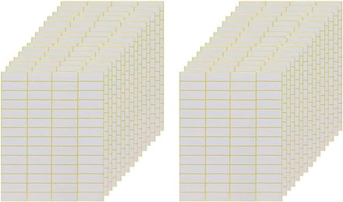 Kleine zelfklevende etiketten voor potten, dozen en mappen - blanco labels voor school, kantoor en keuken (13 * 38mm)