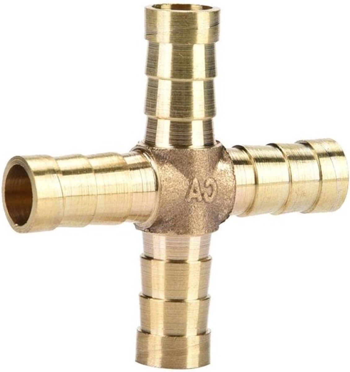 Kruisvormige 4-weg slangconnector voor lucht, water en olie - Geschikt voor slangen van 6/8/10/12mm