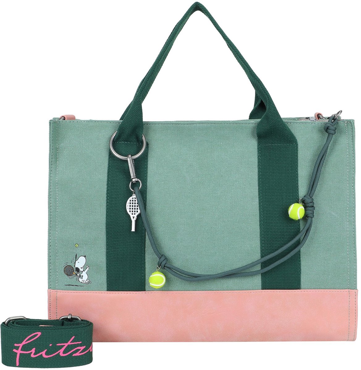 Fritzi aus Preußen handtas schoudertas Peanuts™ x Fritzi Tote Bag Matchball Green groen