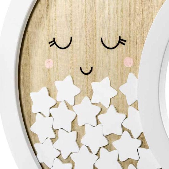 Luck en LUCK Houten Maan Gastenboek Frame Doop — afbeelding 3
