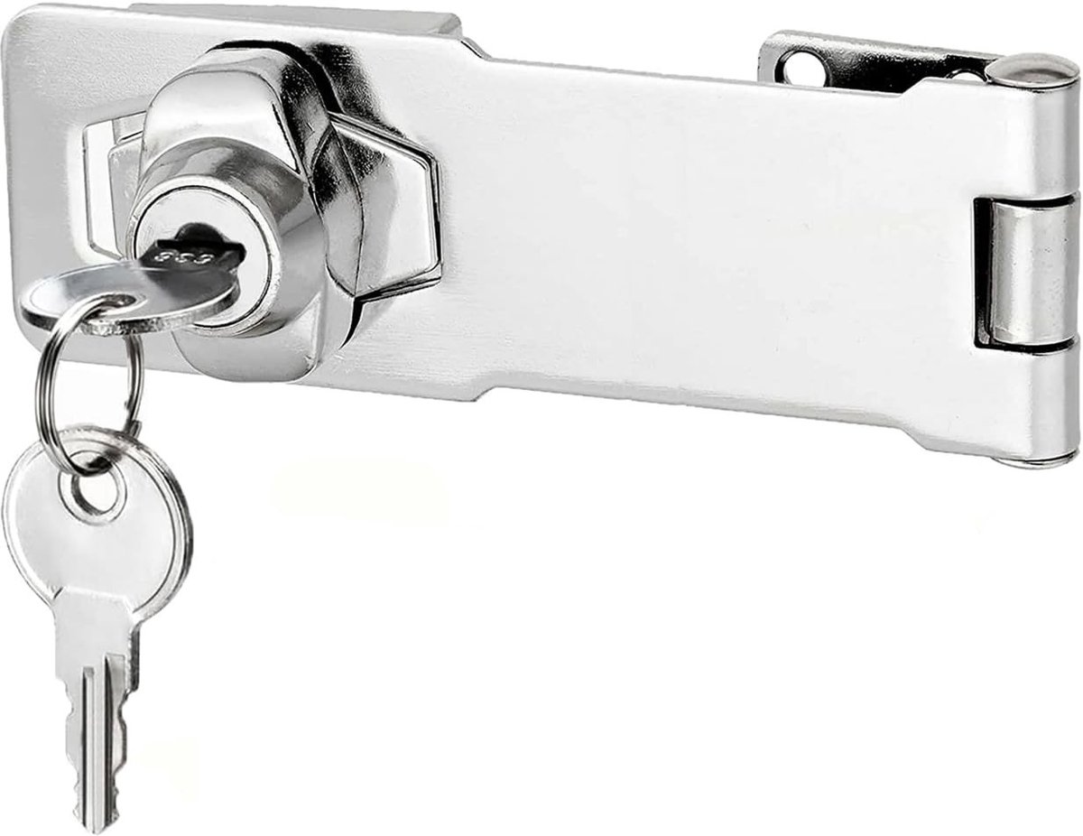 Veiligheidsloten voor Deuren en Meubels - 4 Inch Hangslot met Sleutels voor Kast, Garage en Postvak