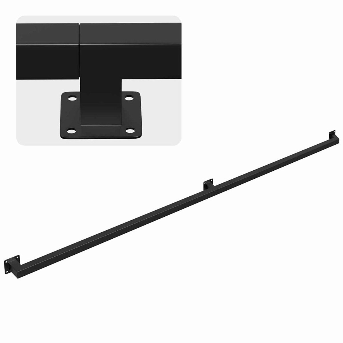 200 cm Trapleuning voor trap Trapleuning Trapleuning voor trap binnen en buiten zwart