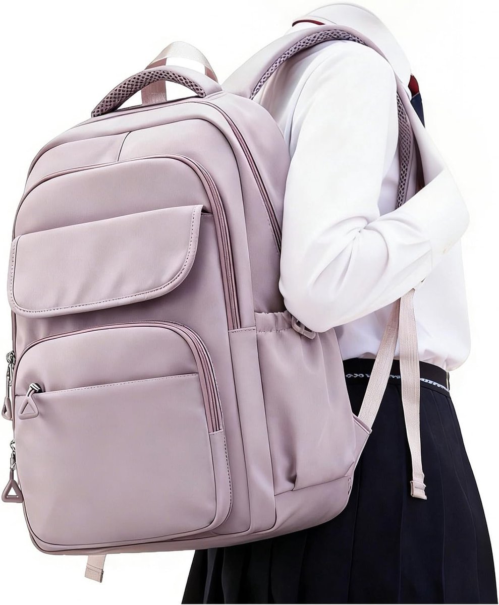 Rugzak - Schoolrugzak - Lichtgewicht Laptoprugzak - 47 x 34 x 17 cm- Waterafstotend - Met Meerdere Vakken - Paars