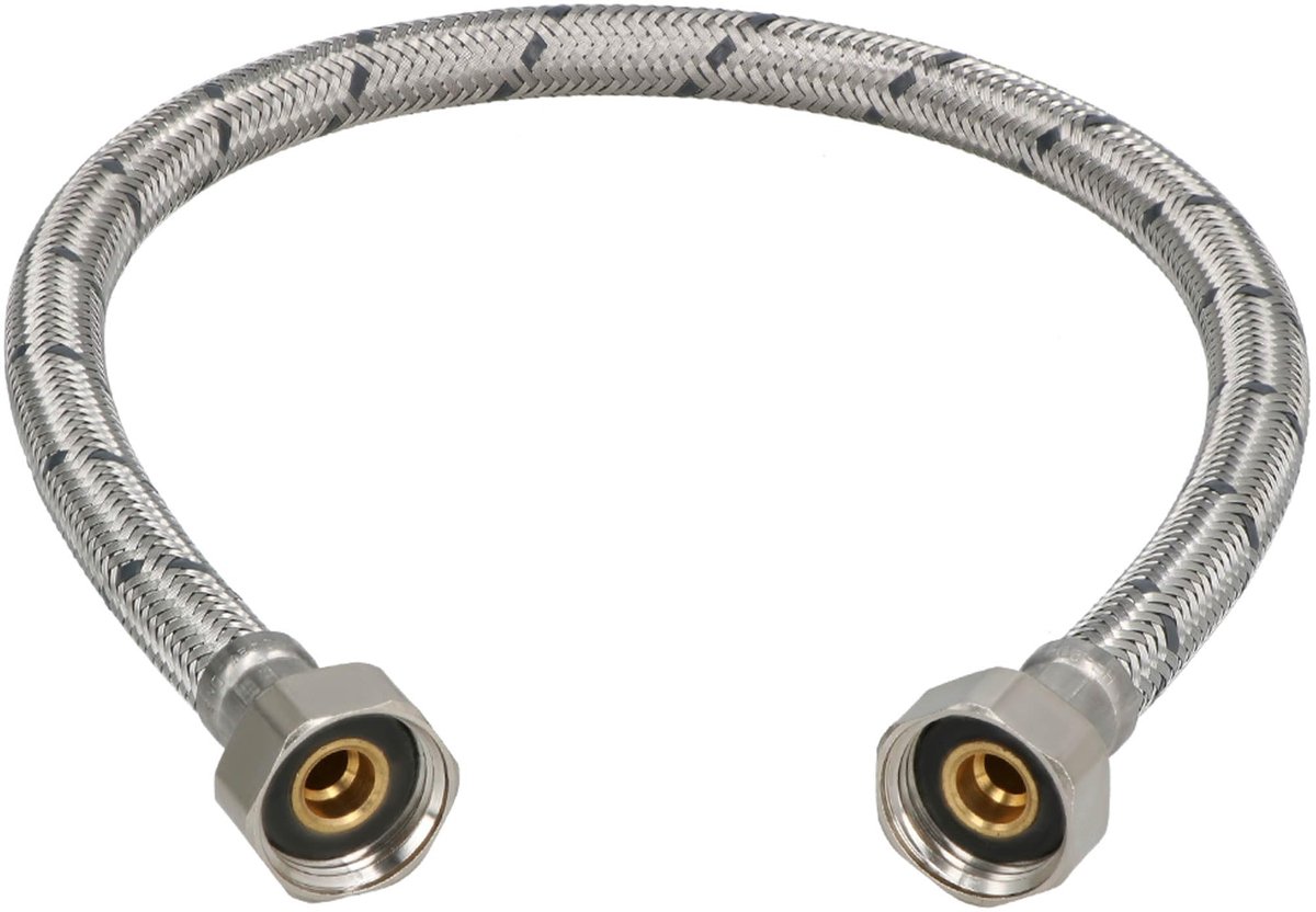 KOTARBAU® Flexibele Aansluitslang 1/2" x 1/2" - Flexibele Kraanslang 50 cm - Sanitaire Aansluitslang - Flexibele Verbindingsslang - Aansluitslang Armatuur - met Roestvrijstalen Vlechtwerk