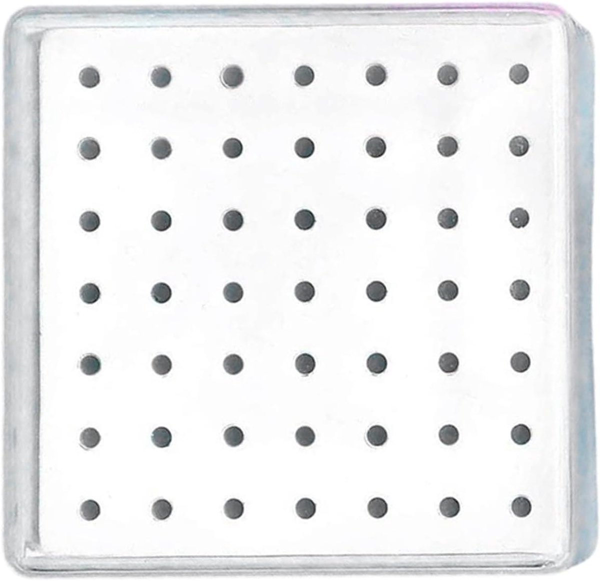 Houder voor nagelfrees - Opbergdoos freesbitjes - Nagelverzorging organiseren - 49 gaten transparant deksel - 8.4 x 6.5 cm - Wit
