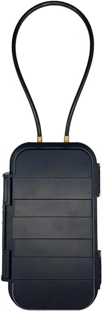 Draagbare Kluis - Opbergdoos Slotkast - Buitenactiviteiten Beveiligen - 4-Cijferig Cijferslot - 10 x 10 x 10 mm - Zwart