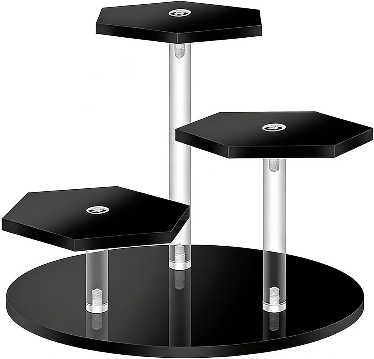 Acryl Display Platform - Zwart Handgemaakt - Drie Posities Voor Poppen En Sieraden - SnelShoppen