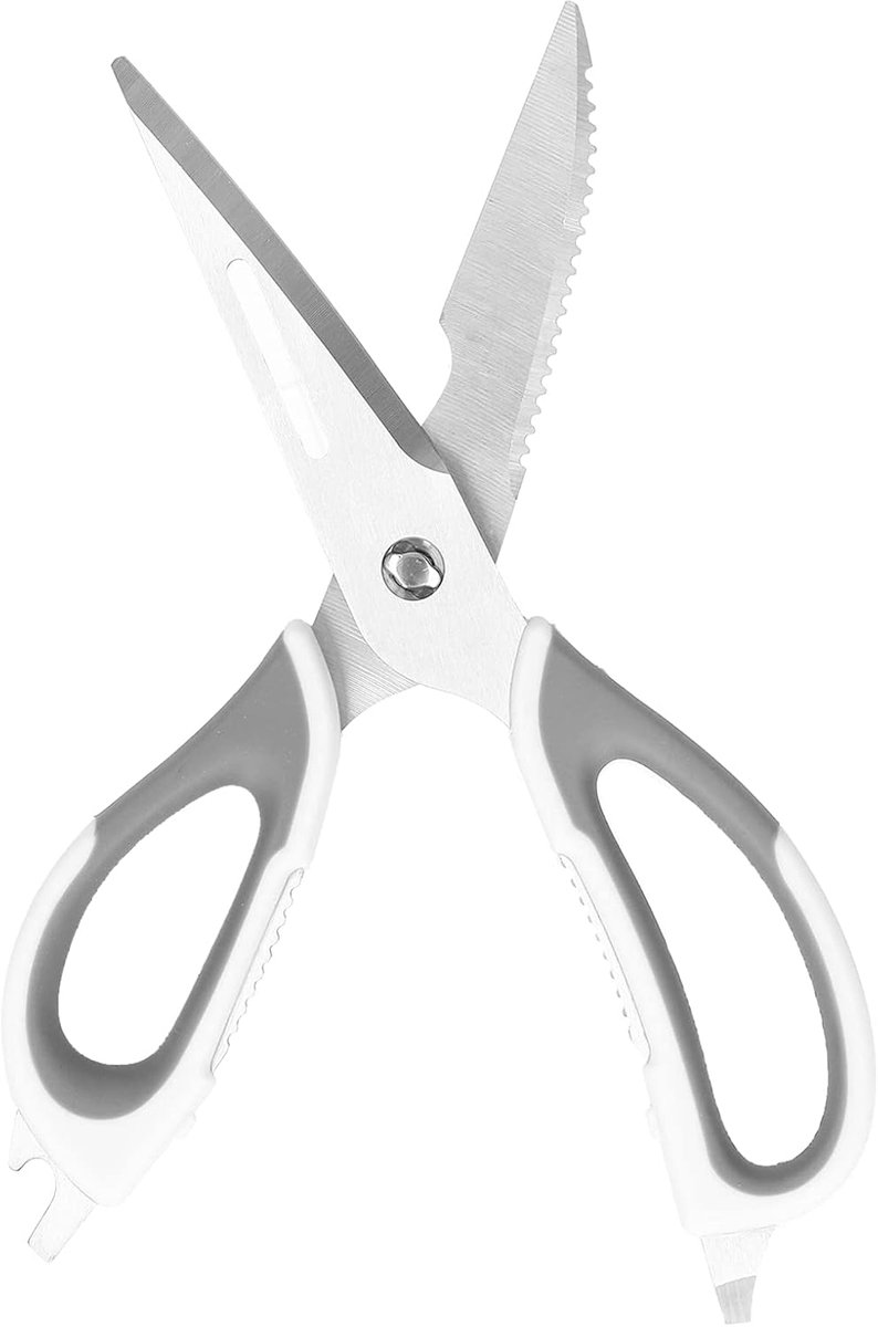 SnelShoppen - Multifunctionele Scharen - Keuken Scharen - Duurzaam - Gemakkelijk Schoon Te Maken - Voor Groenten, Fruit, Noodles en Pizza - Grijs