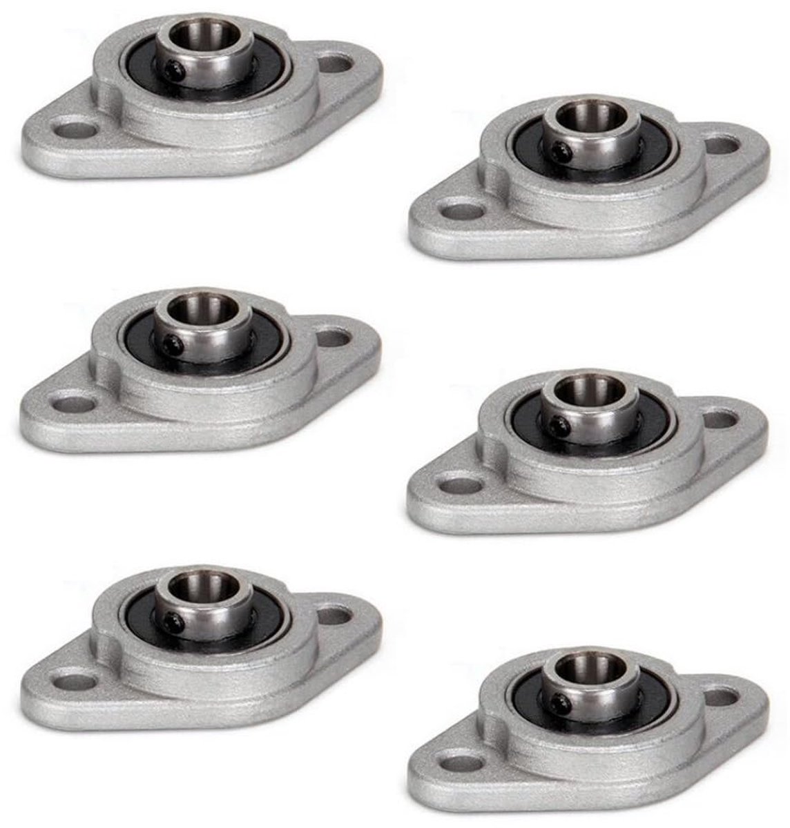 SnelShoppen - KFL08 8 mm Zelforiënterende Flenslagers Diamantvormige Flenslagers voor Filmprocessors, Rotary Machines, Drukmachines, Hoogwaardige Zink