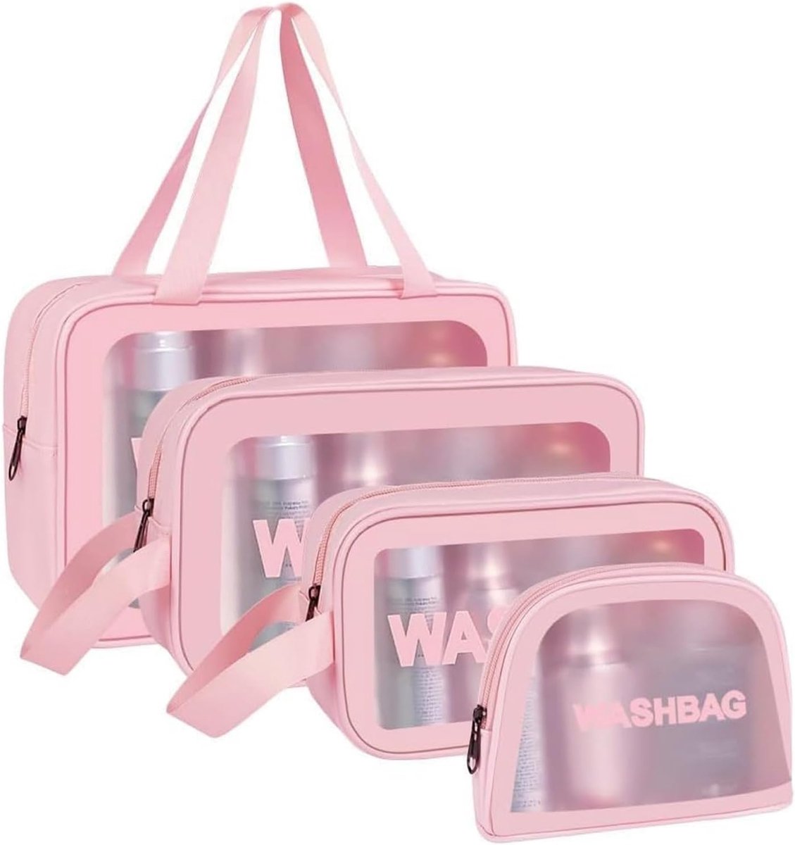 Aucuu reiscultuurtas, make-uptas, transparante cultuurtas voor dames, draagbare waterdichte cultuurtas organizer - ShopVlot