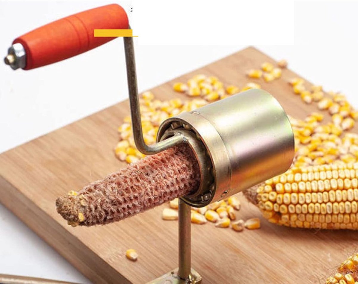 SnelShoppen - Effectieve Maïsplukker met Handcrank en Vaste Klem, Duurzaam IJzer voor Snelle Maïsafschil Tools voor Boeren en Gezinnen