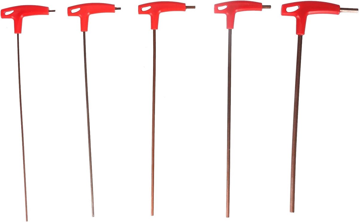 SnelShoppen - 5-delige Inbussleutelset met Twee T-handles voor Reparatie/Assemblage/Onderhoud Hex Sleutel Voor Assemblage Demontage Onderhoud Fixeren