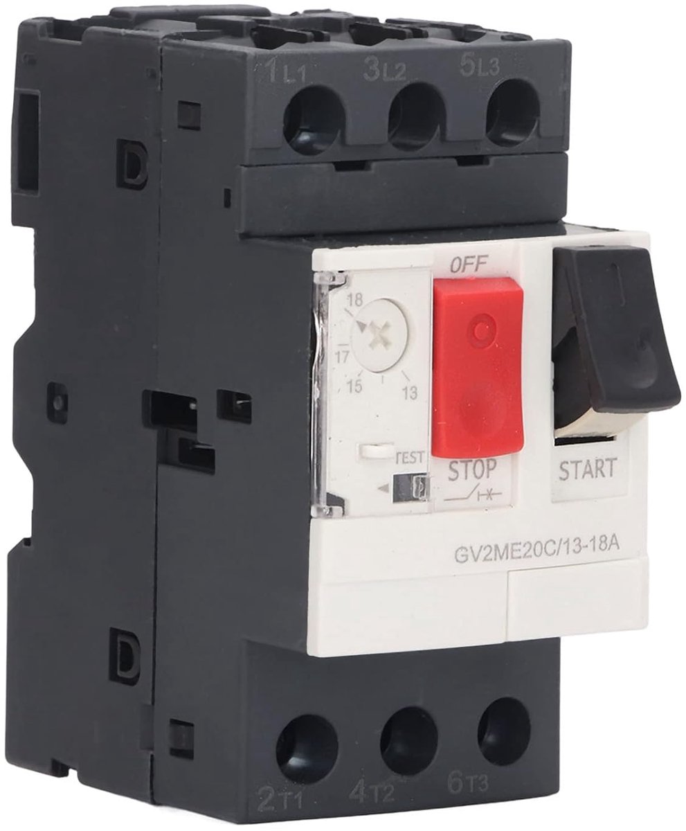 AC 690V Circuit Breaker Switch 35mm Guide Rail Installation 3P Motor Circuit Breaker with Overload Protection Switch - ShopVlot